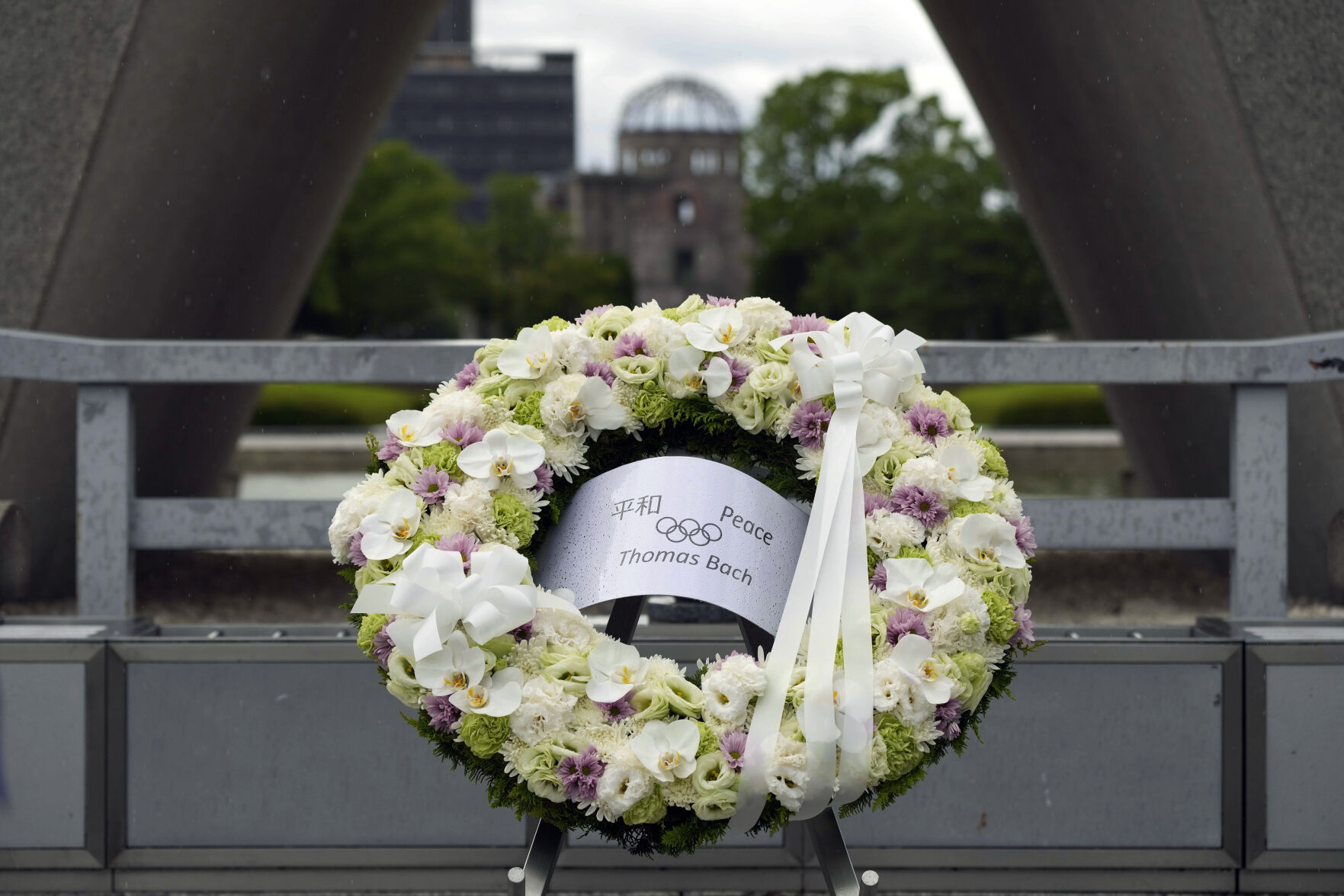 APTOPIX Tokyo Olympics Bach Hiroshima